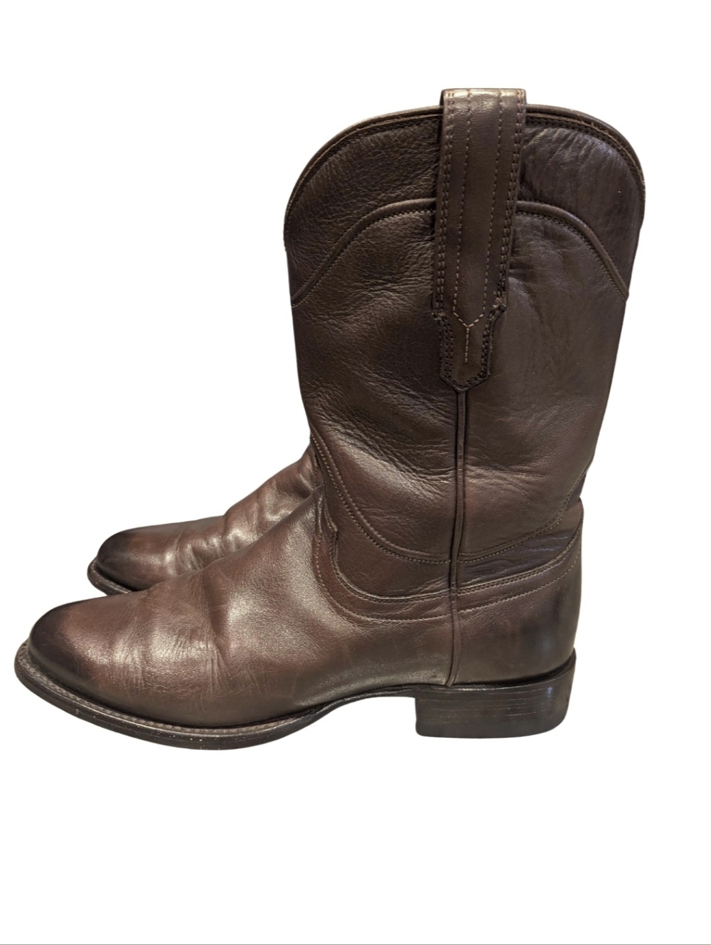 Tecovas The Earl Dark Brown Leather Cowboy Boots - Picture 4 of 7